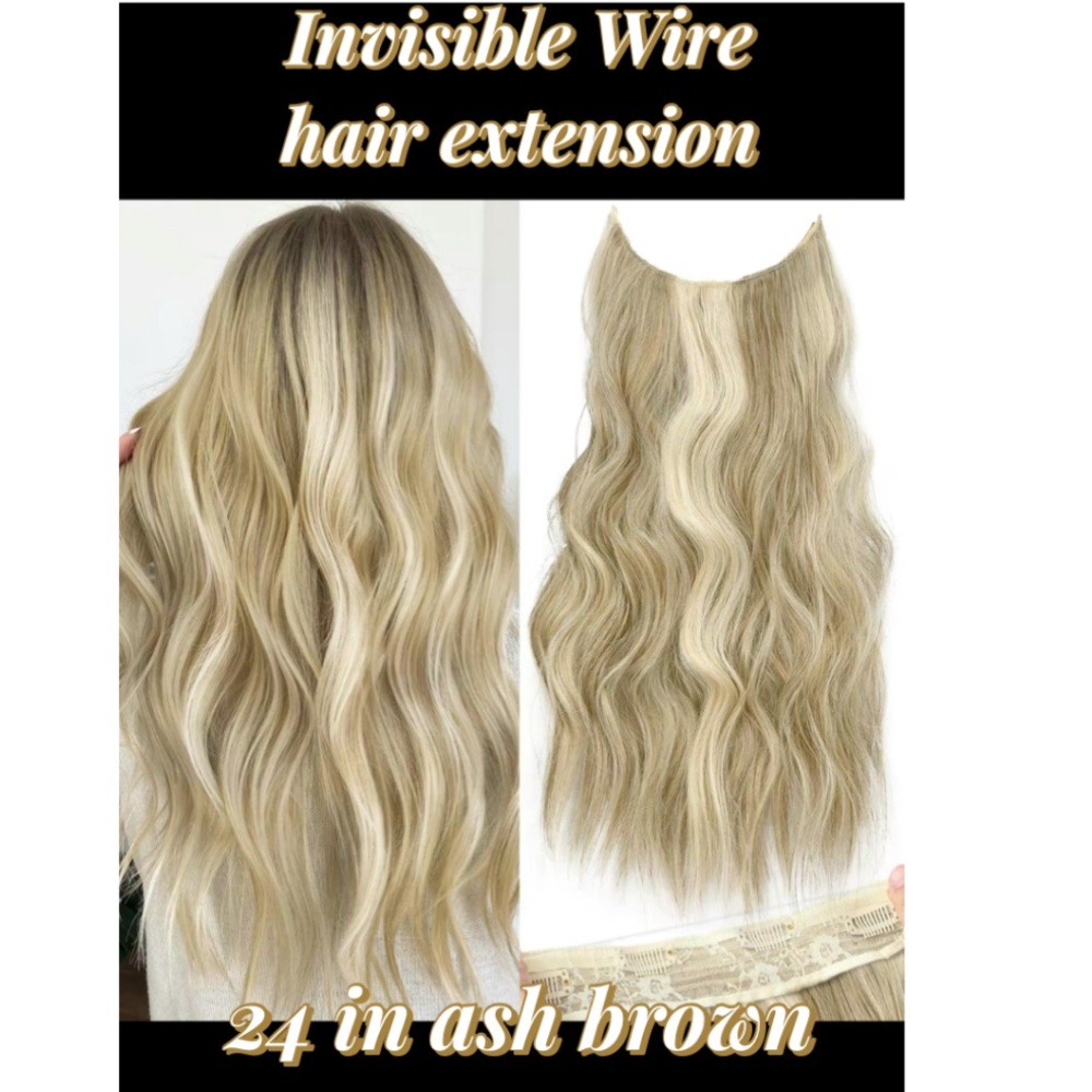 Ash Brown Invisible Wire Hair Extension